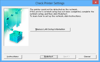 Abbildung: Bildschirm zur Überprüfung der Druckereinstellungen